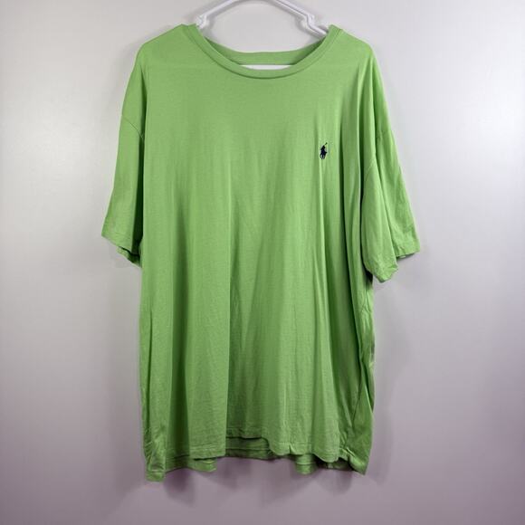 Vintage Polo Ralph Lauren Green T Shirt Mens XXL Short Sleeved Crew Neck - Picture 1 of 11